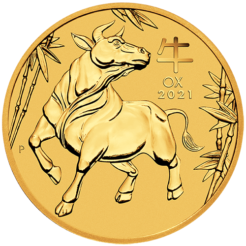 10oz Perth Mint Gold Lunar 2021 Year of the Ox Coin