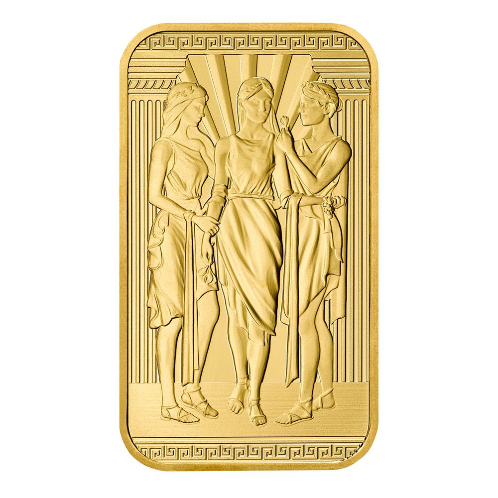 2021 1oz .9999 Fine Gold Britain Great Engravers: Three Graces