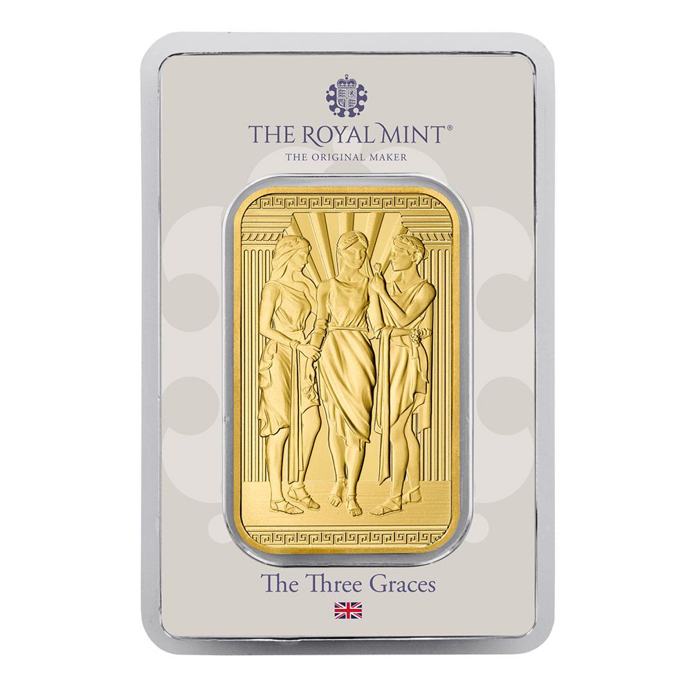 2021 1oz .9999 Fine Gold Britain Great Engravers: Three Graces