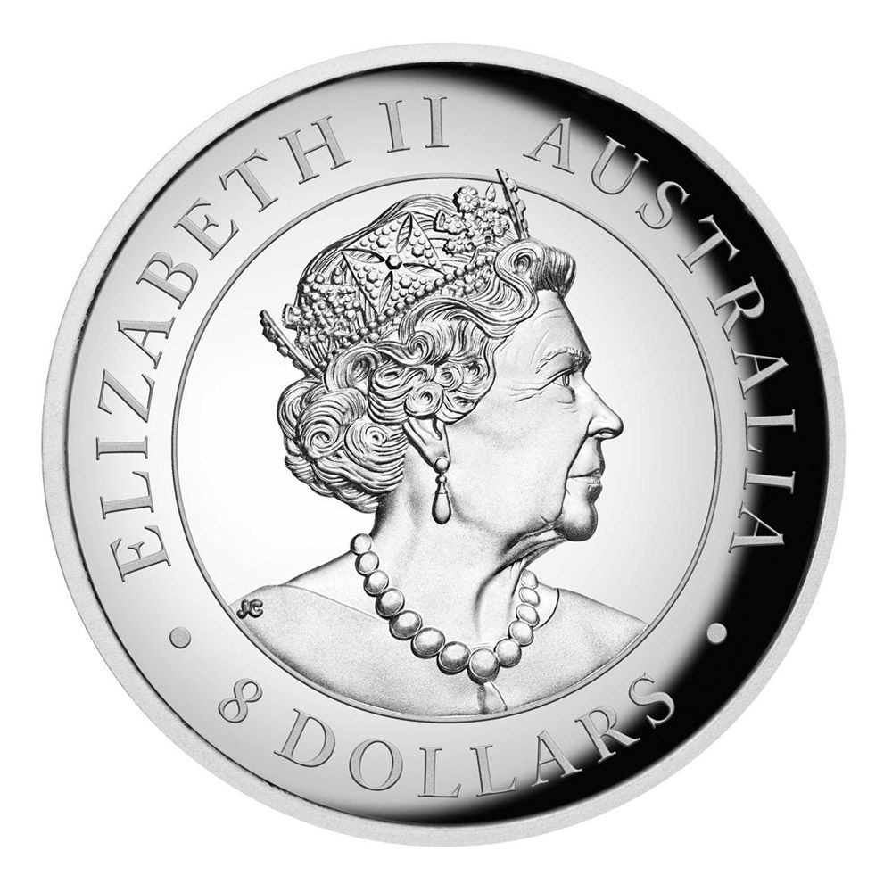 2022 5oz Perth Mint HR Incused Silver Proof Coin - Kookaburra