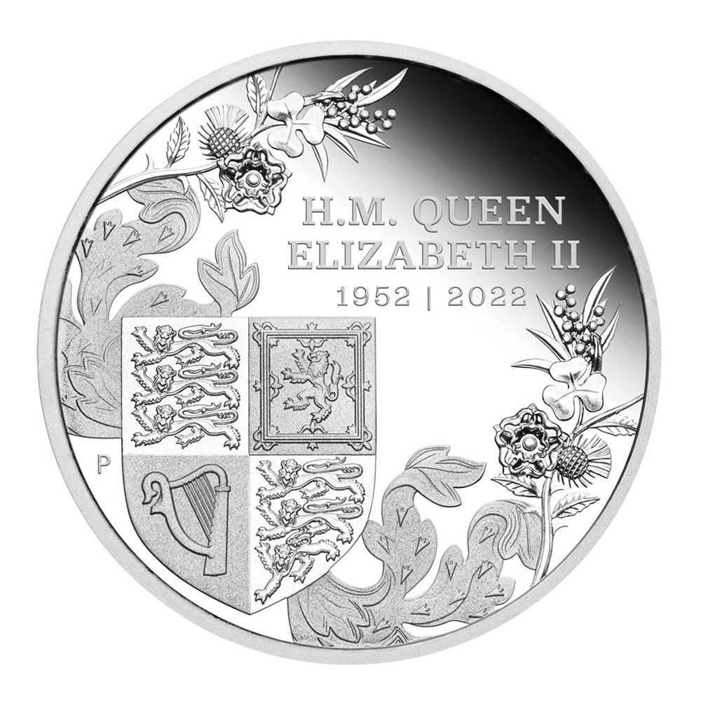 2022 1oz Perth Mint Silver Proof Coin - Queen's Platinum Jubilee 1