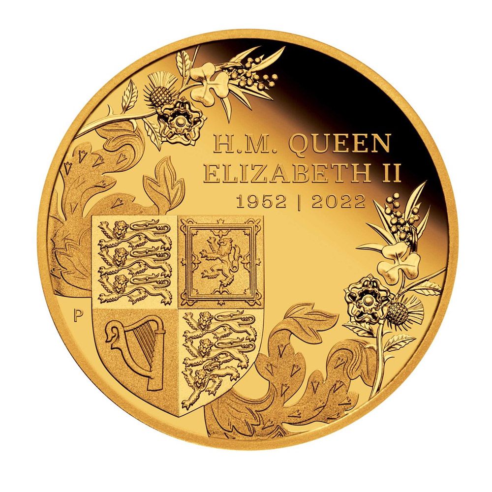 2022 1/4oz Perth Mint Gold Proof Coin - Queen's Platinum Jubilee