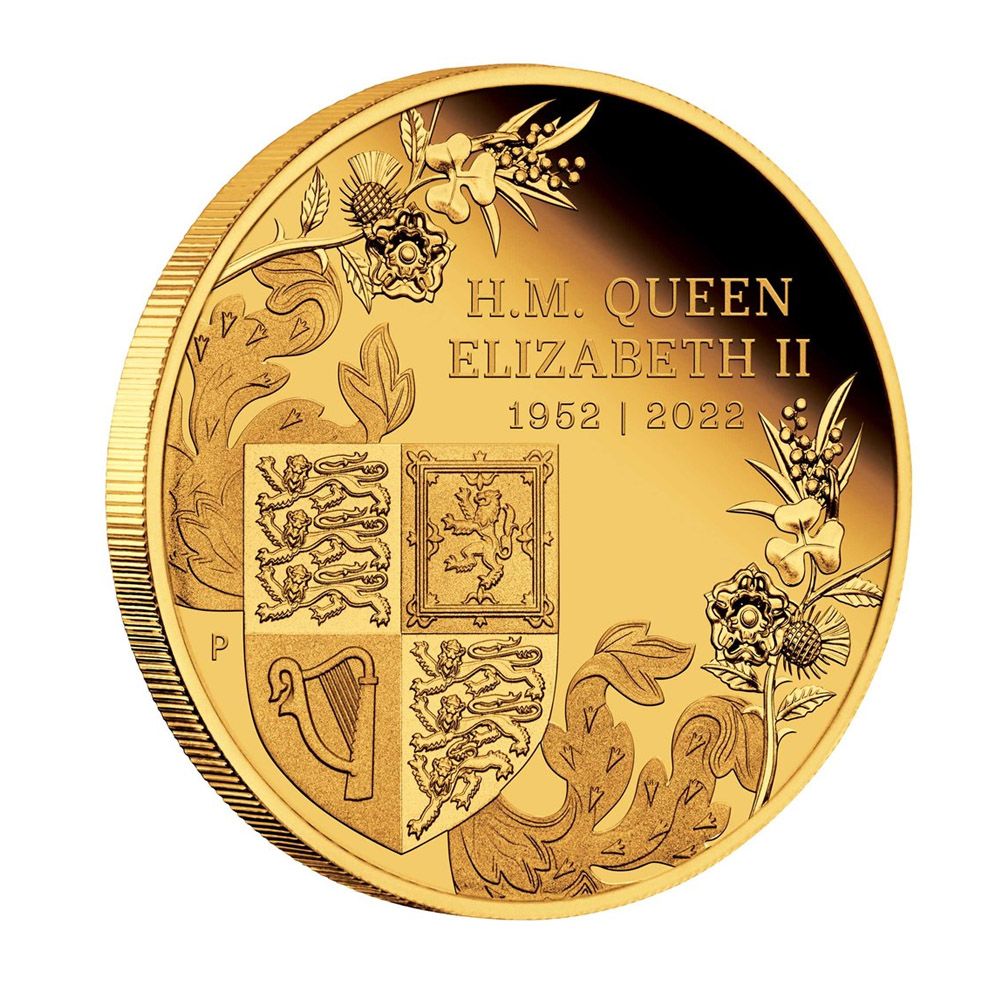 2022 1/4oz Perth Mint Gold Proof Coin - Queen's Platinum Jubilee