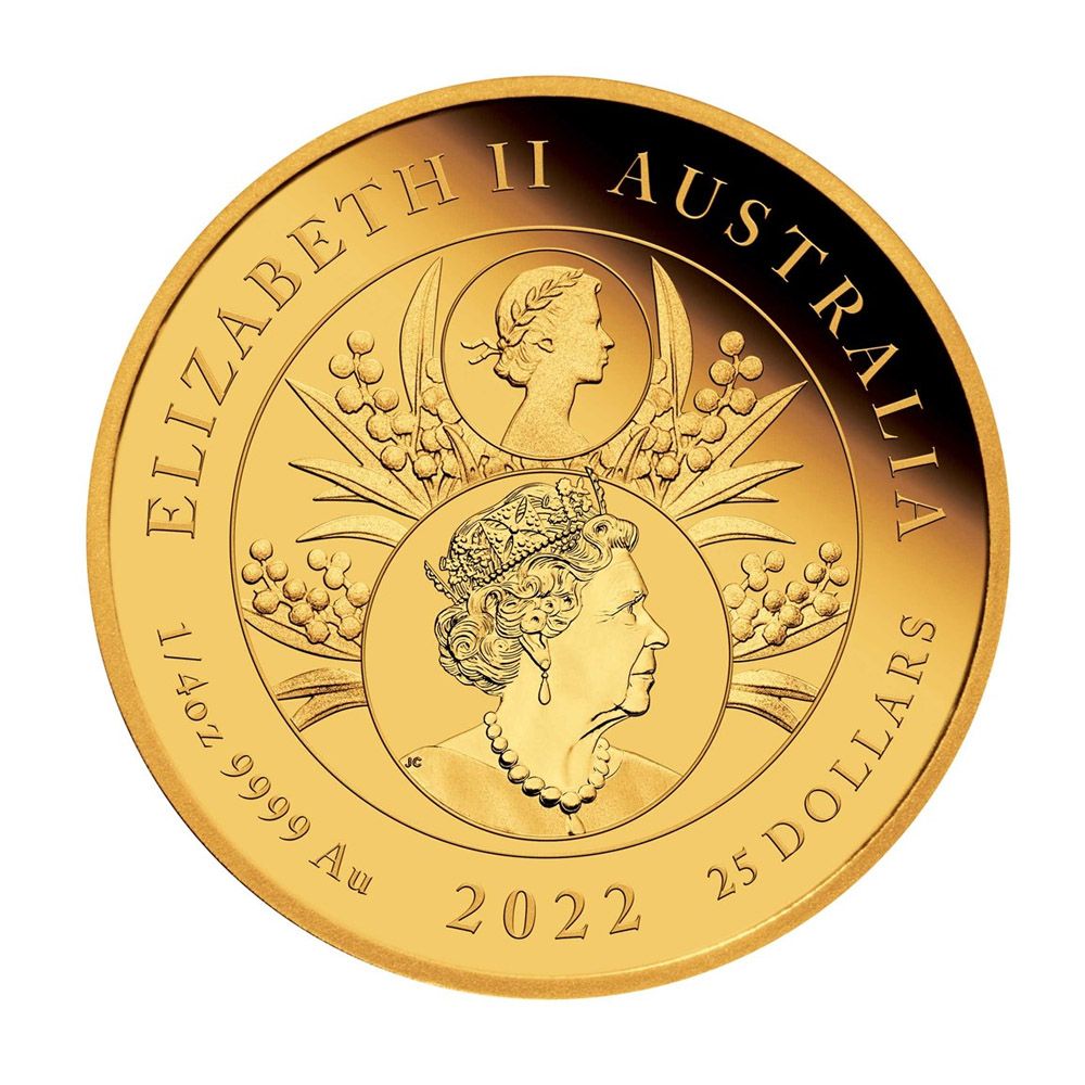 2022 1/4oz Perth Mint Gold Proof Coin - Queen's Platinum Jubilee
