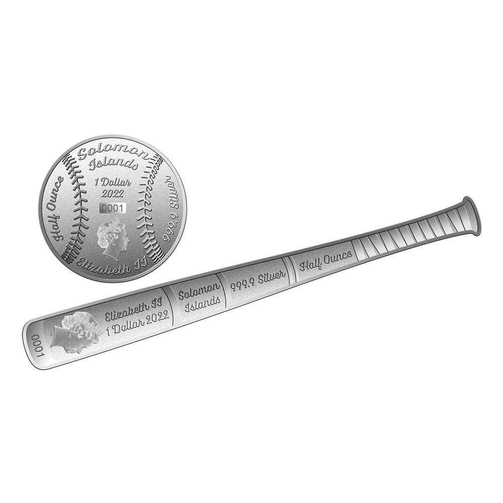 2022 1/2oz Fine Silver 2 Coin Set- Heritage Sports Series: Baseball 2