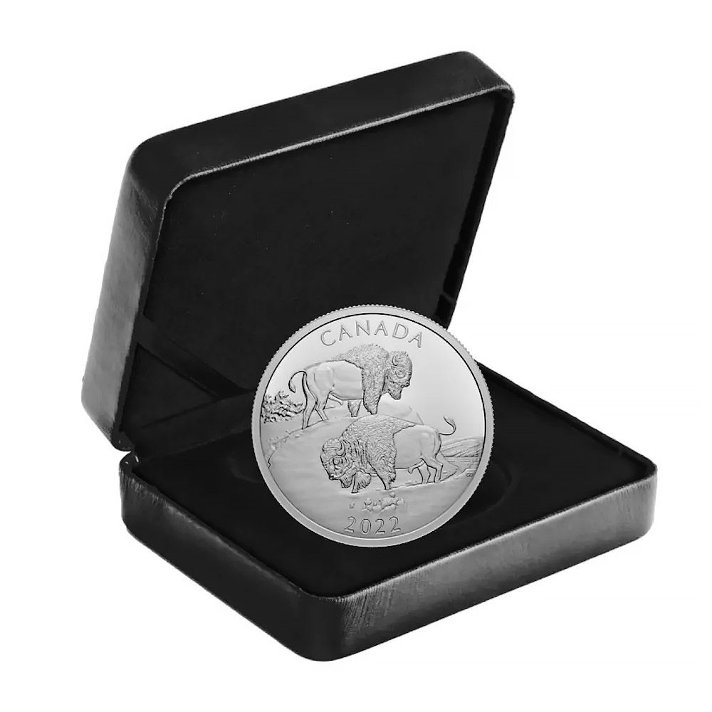 2022 Canada 2 oz Pure Silver $30 The Mighty Bison Proof Coin