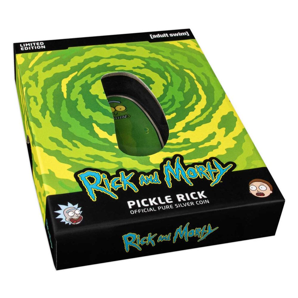 2022 Cook Island 1 oz Silver $1 Rick & Morty Pickle Rick Colorized Coin