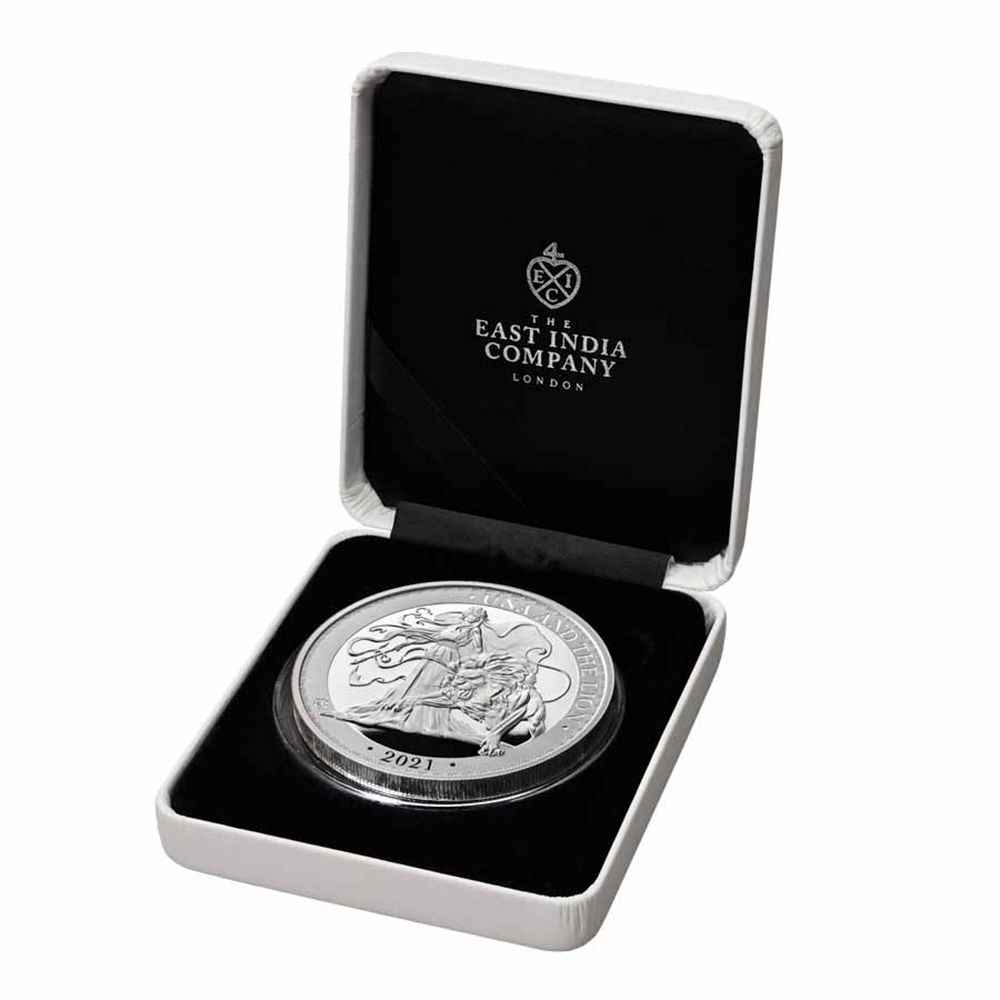 2021 St Helena 5oz Una & the Lion Silver Proof Coin