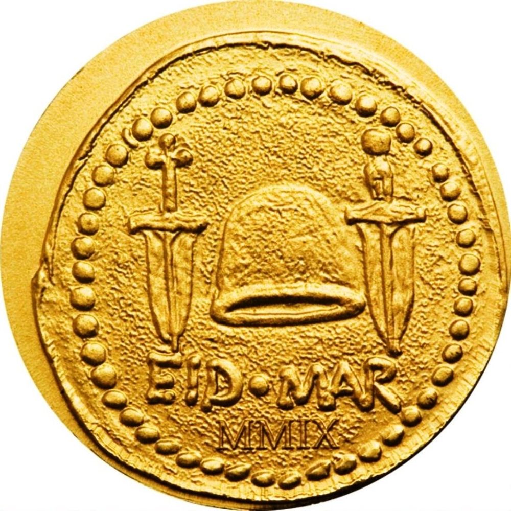 2009 Palau Roman Empire Brutus 0.5g .9999 Fine Gold Legal Tender Coin