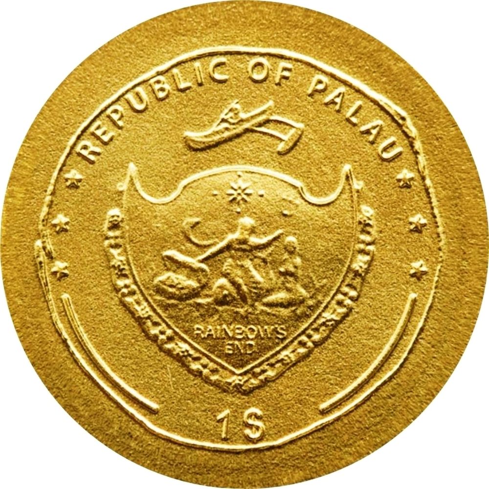 2010 Palau Roman Empire Caligula 0.5g .9999 Fine Gold Legal Tender Coin