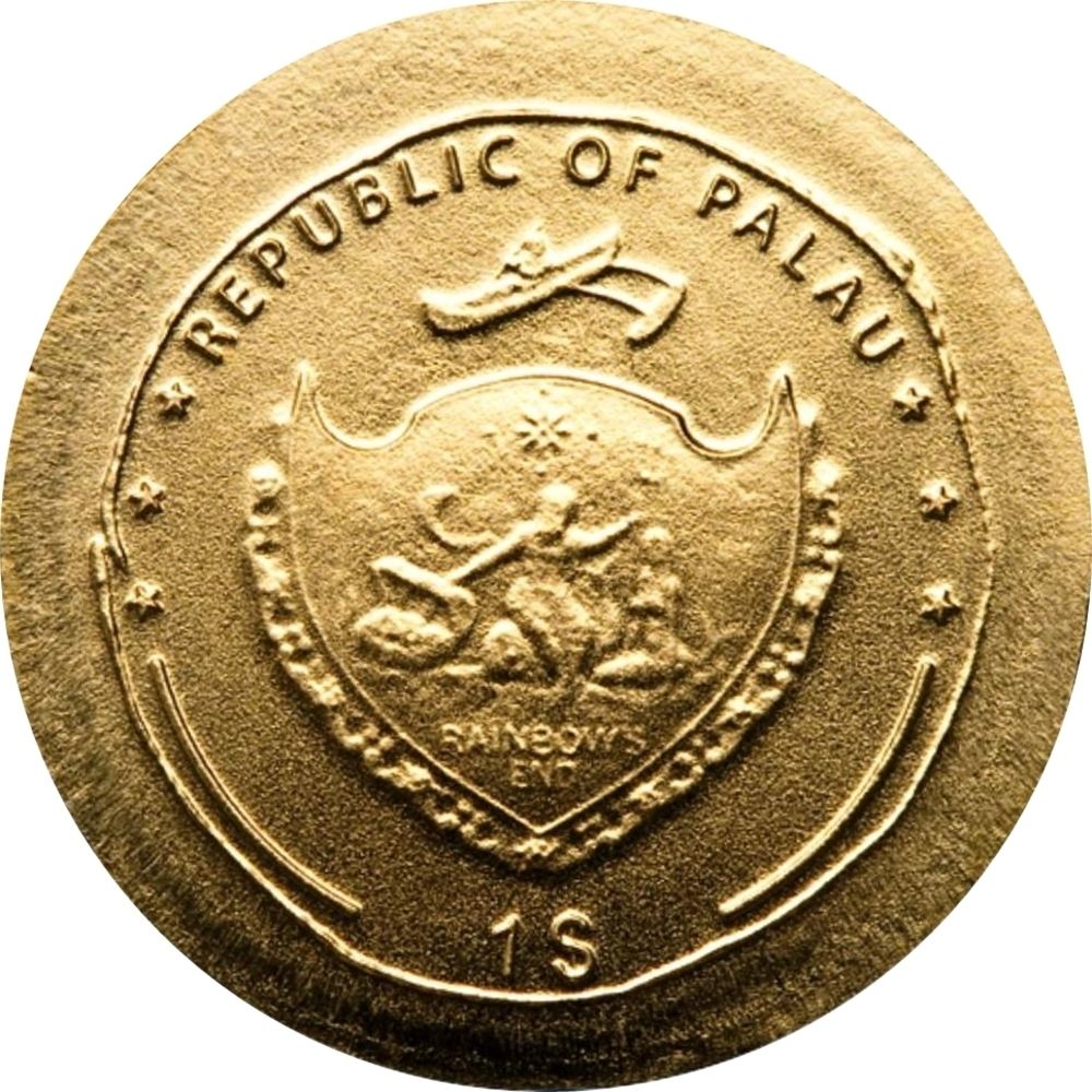 2010 Palau Roman Empire Vespasian 0.5g .9999 Fine Gold Legal Tender Coin