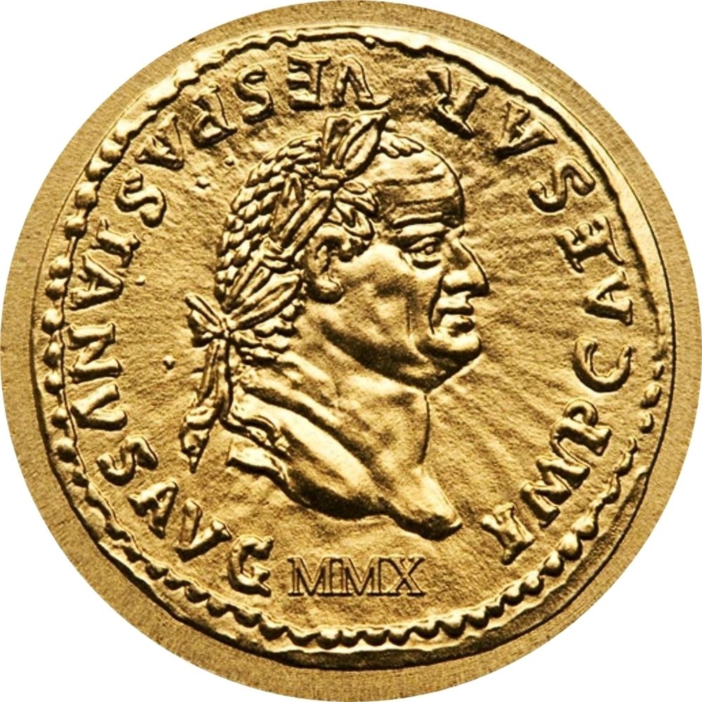 2010 Palau Roman Empire Vespasian 0.5g .9999 Fine Gold Legal Tender Coin