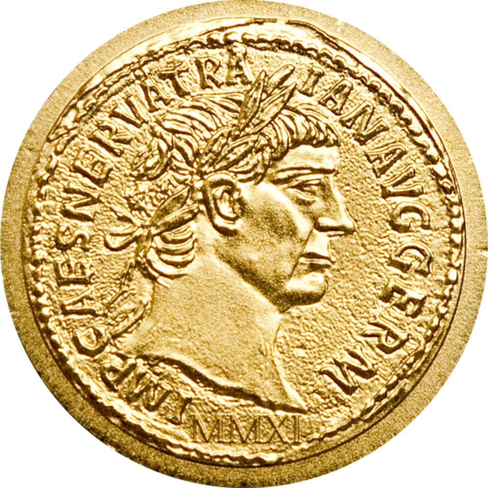2011 Palau Roman Empire Trajan 0.5g .9999 Fine Gold Legal Tender Coin