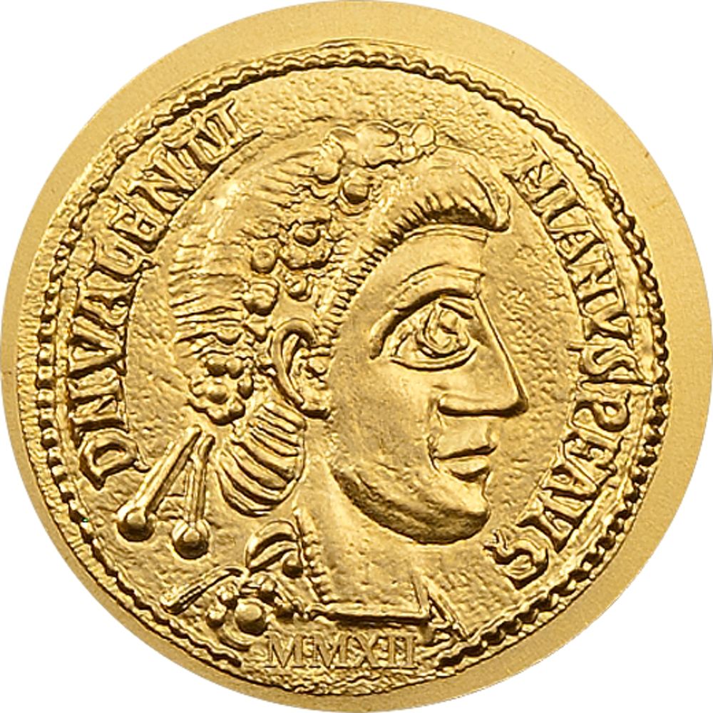 2012 Palau Roman Empire Valentinian III 0.5g .9999 Fine Gold Legal Tender Coin