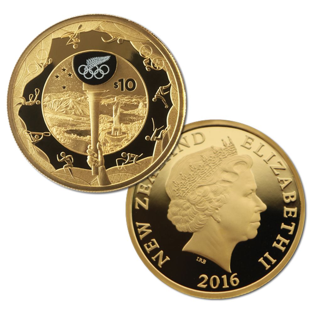 2016 New Zealand 1/2 oz Gold Proof Coin - Road to Rio