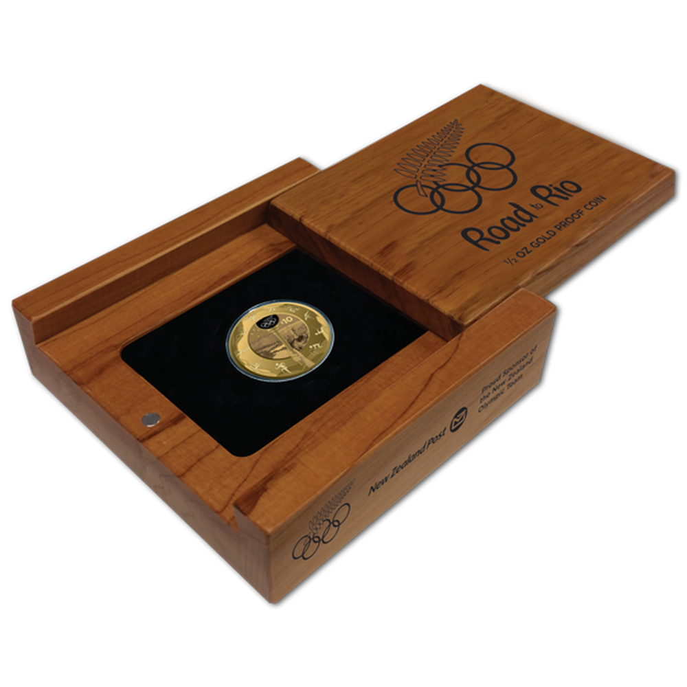 2016 New Zealand 1/2 oz Gold Proof Coin - Road to Rio