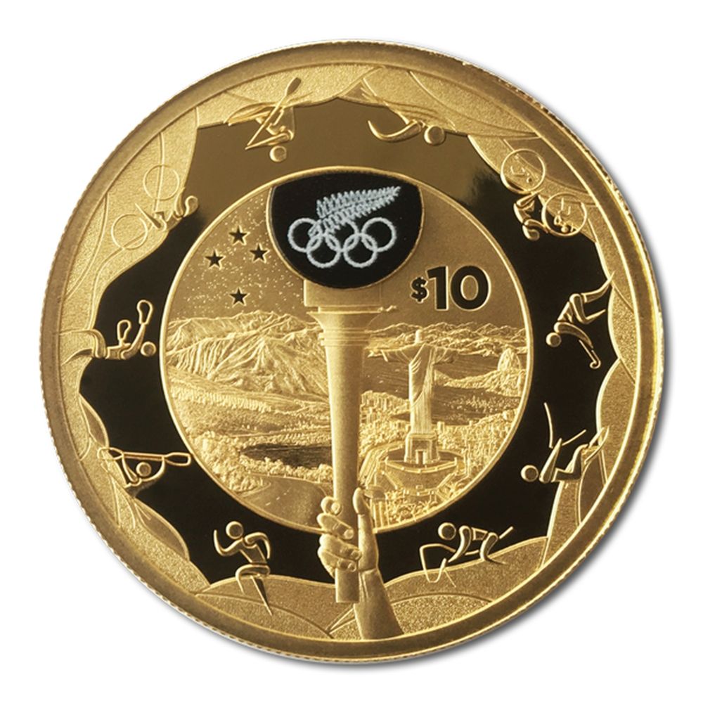 2016 New Zealand 1/2 oz Gold Proof Coin - Road to Rio