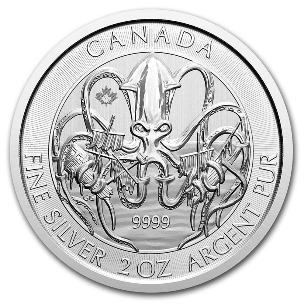 2020 2oz Creatures of the North The Kraken .9999 Silver Coin