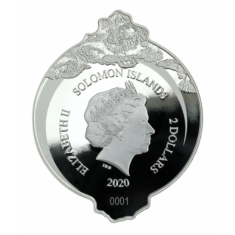 2020 Solomon $2 1oz Silver Giants of the Galapagos Giant Seahorse Proof Coin