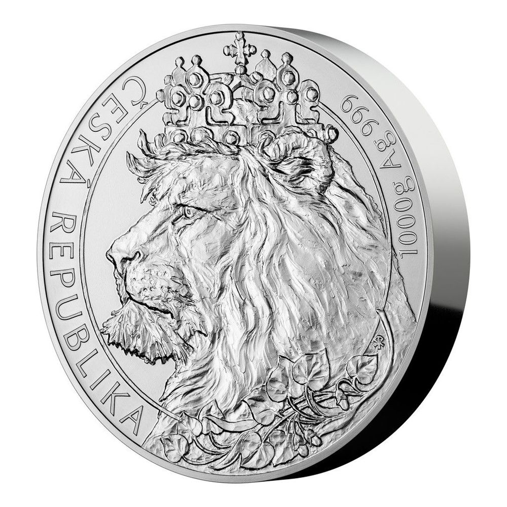 2021 Niue Czeck 1 Kg .999 Silver Republic Lion BU Coin In Capsule - Czech Mint