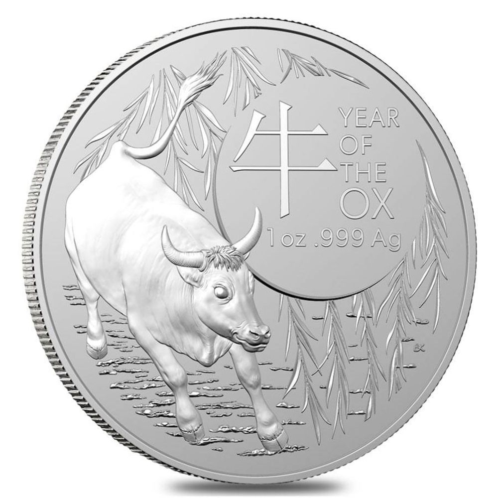 2021 1oz Royal Australian Mint Lunar Series - Year of the Ox .999 Silver Coin Reverse