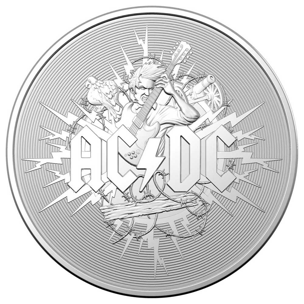 2021 1oz Australia AC/DC .999 Silver Frosted Coin