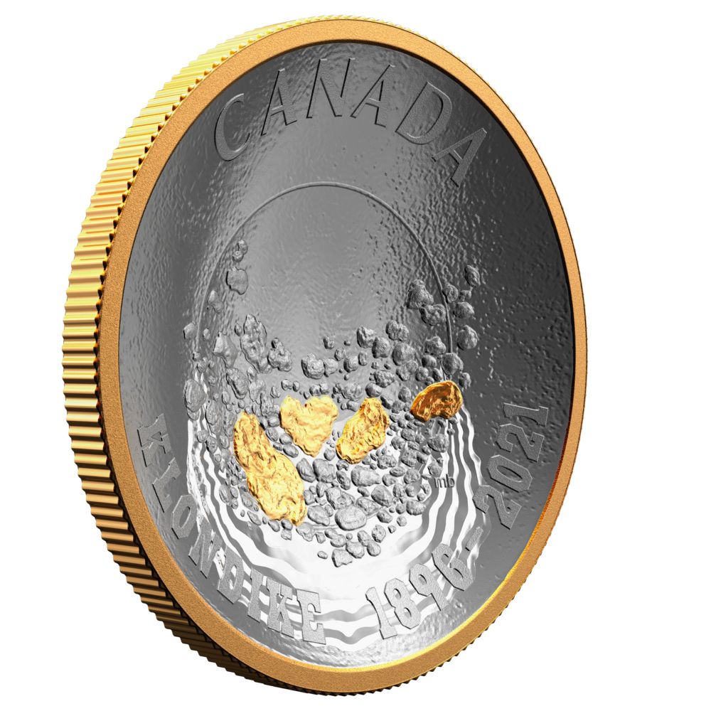 2021 $25 Silver 125th Anniversary Klondike Gold Rush: Panning for Gold Coin
