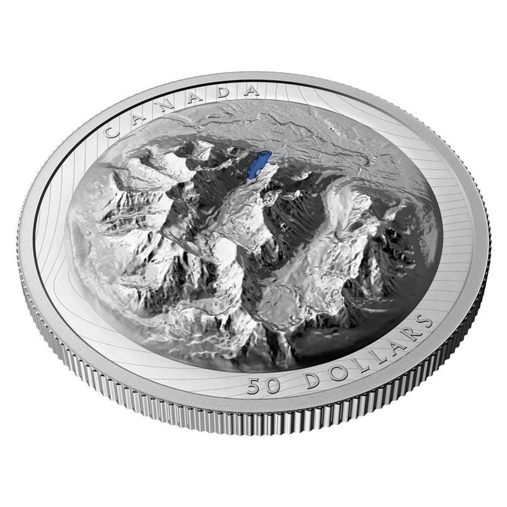 2021 Canada .9999 Silver $50 Canadian Lake Louise Extraordinary High Relief Coin