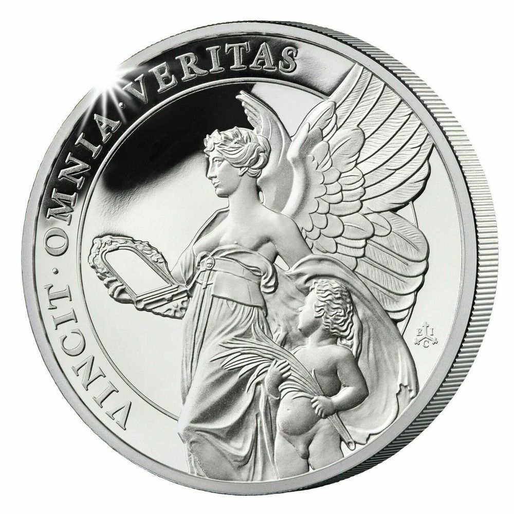 2021 EIC 1 oz .999 Silver St Helena The Queen's Virtues Truth  Proof Coin
