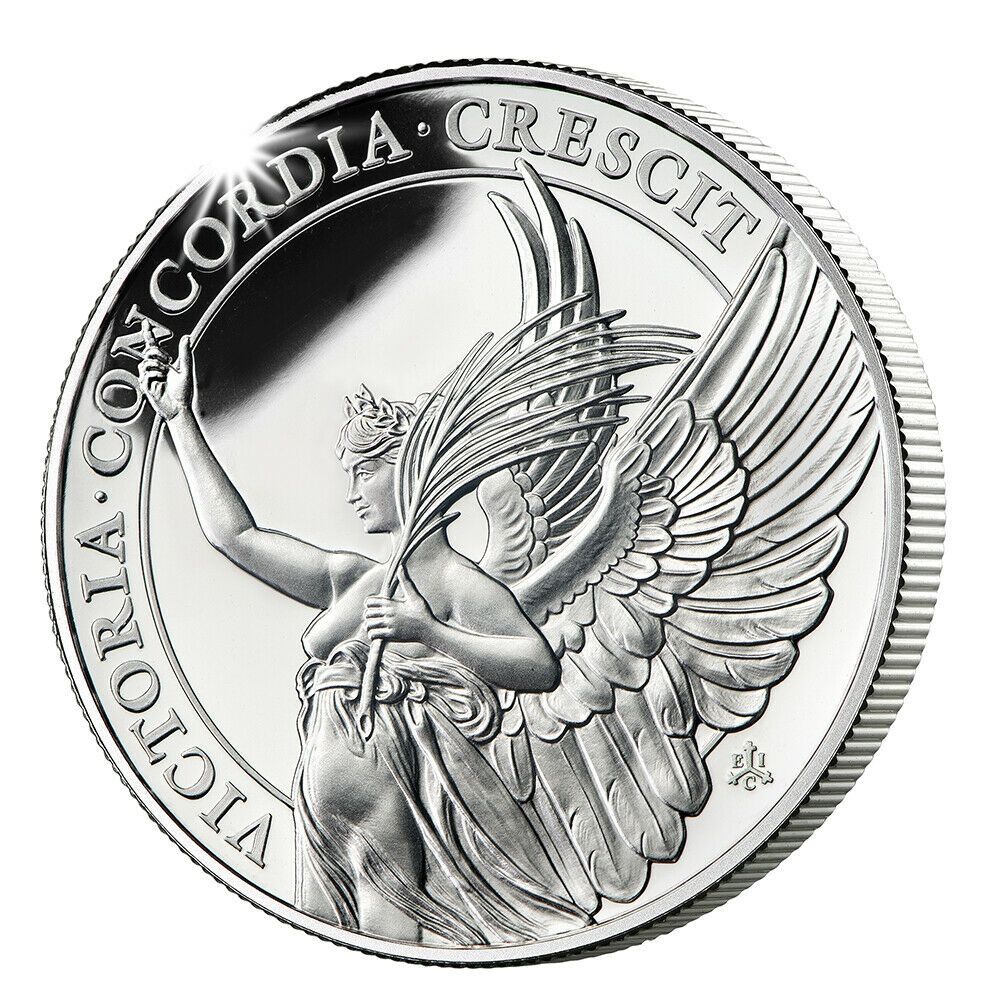 2021 1oz St Helena The Queen's Virtues - Victory .999 Silver Proof Coin