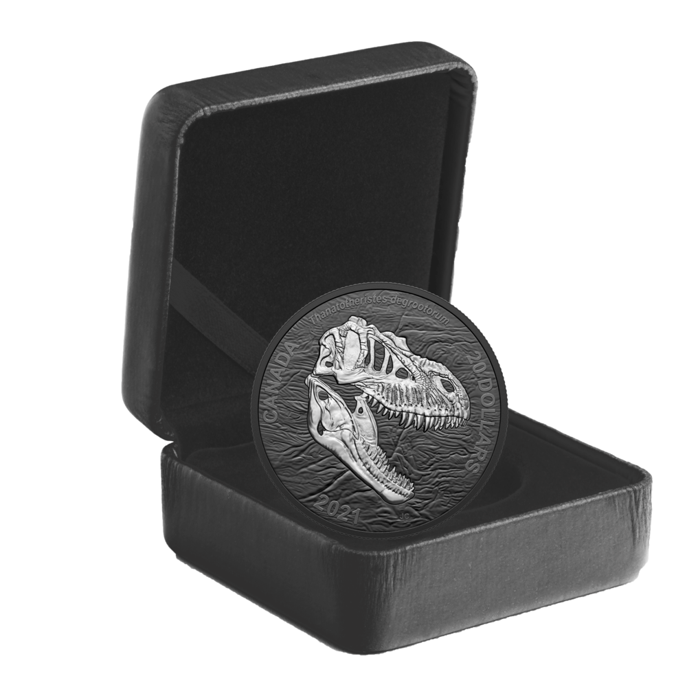 2021 $20 Discovering Dinosaurs "Reaper of Death" 1oz .9999 Silver Coin