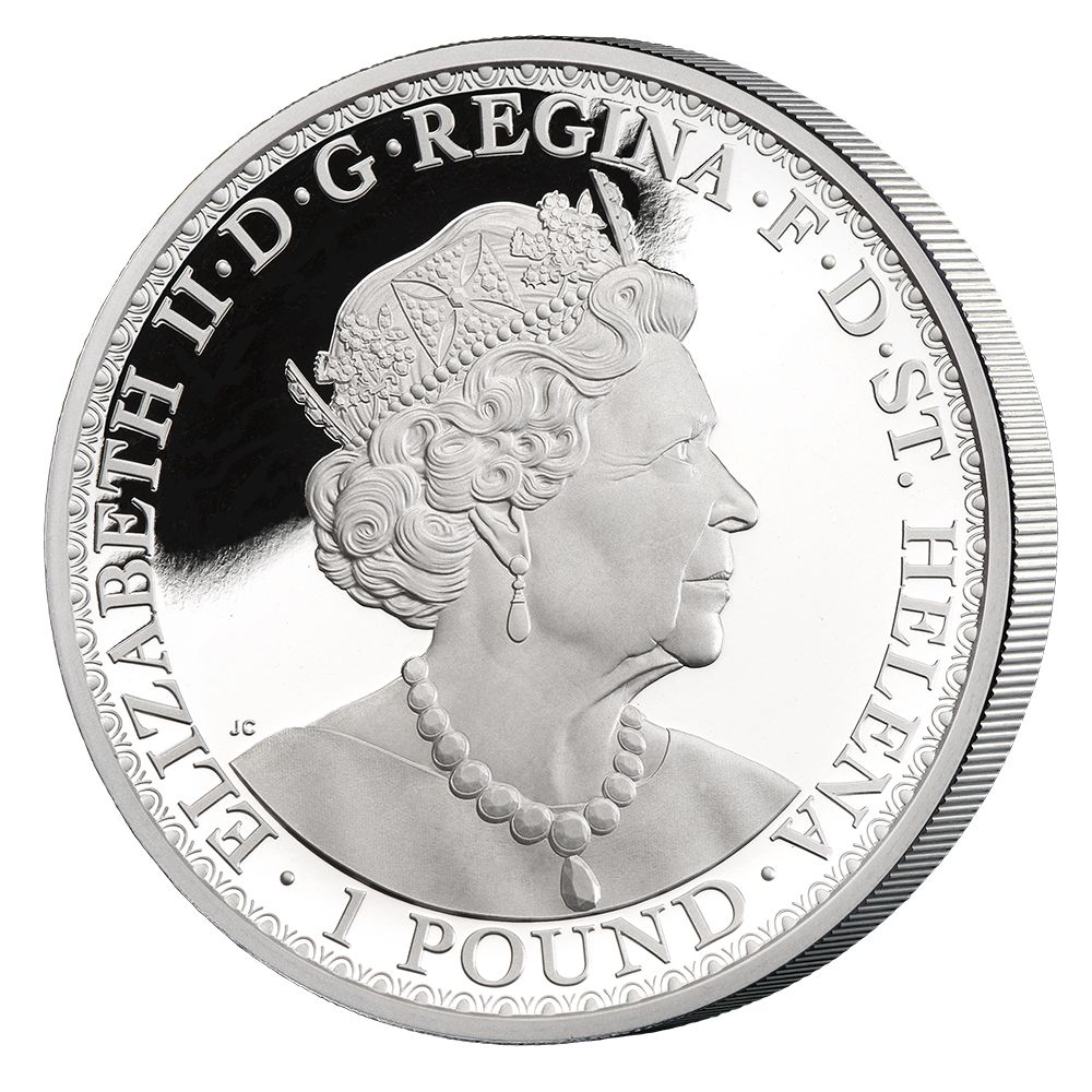 2021 St Helena 1oz Una and The Lion Gilded Silver Proof Coin