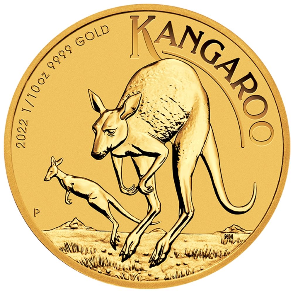 1/10oz Perth Mint Gold Kangaroo (2022)