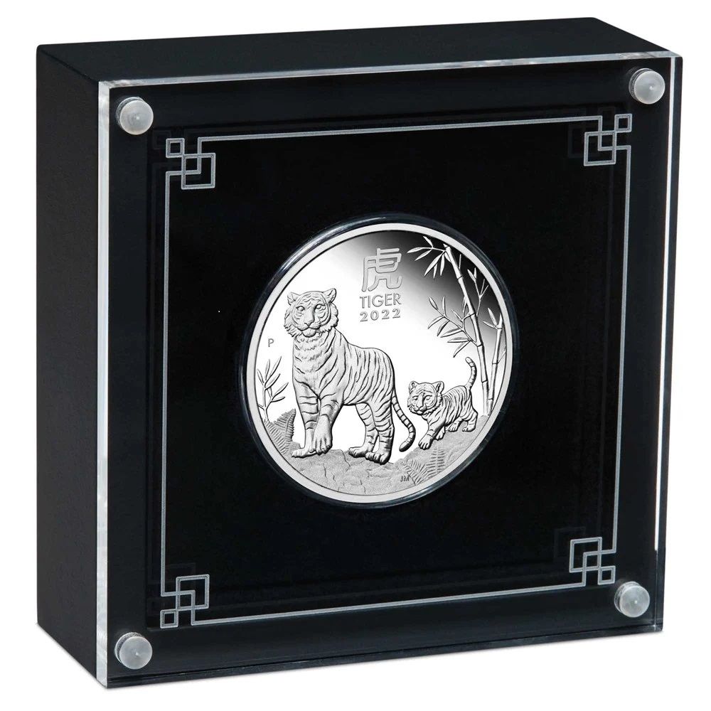 2022 1oz Australian Lunar Series III Year of the Tiger Silver Proof Coin