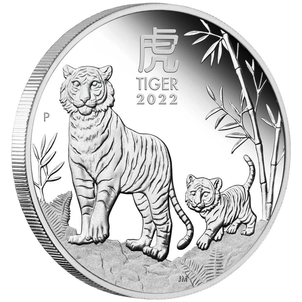 2022 Australian Lunar Series III Year of the Tiger 1oz Silver Coin Trio