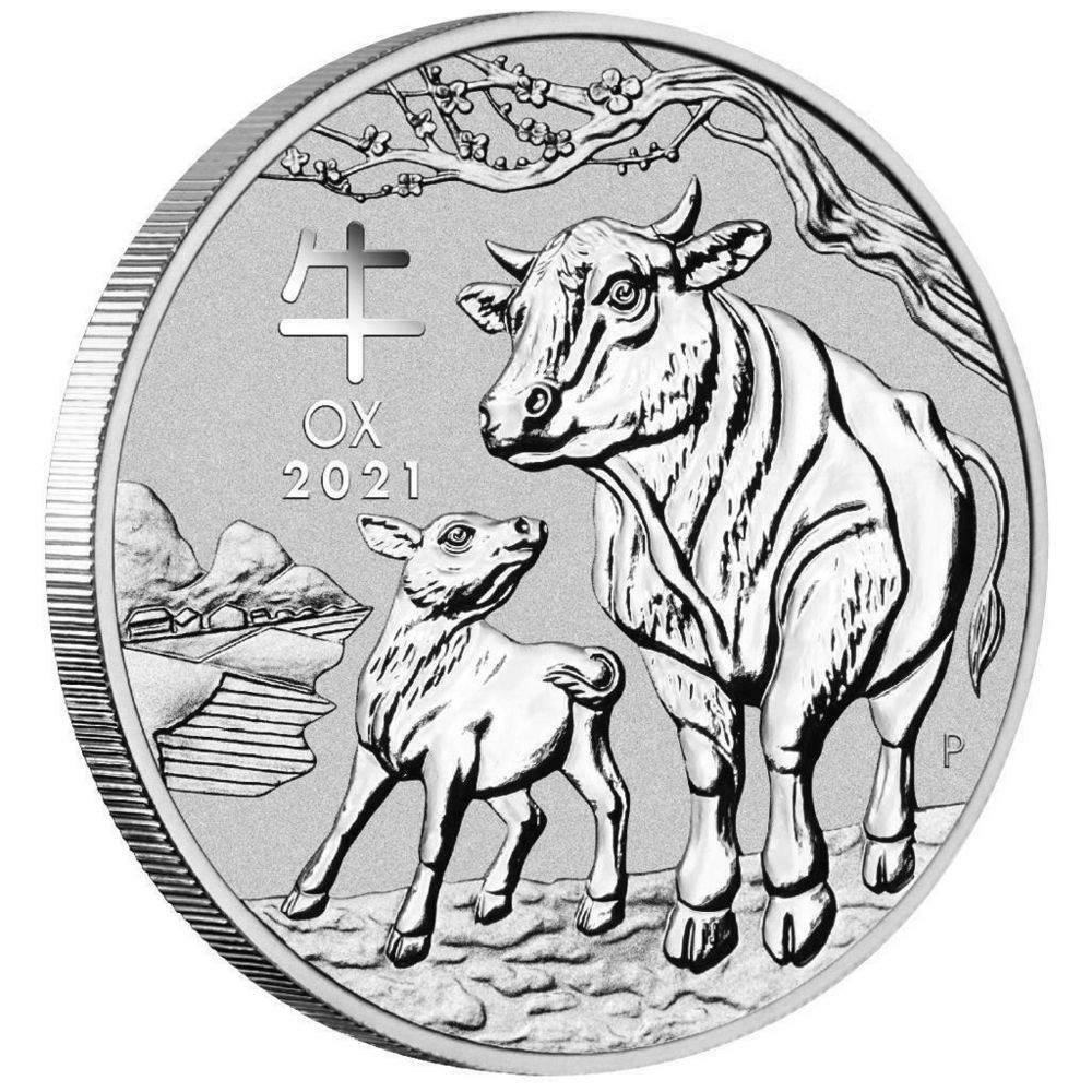 2021 5oz Australian Lunar Coin Series III Year of the Ox Silver Coin