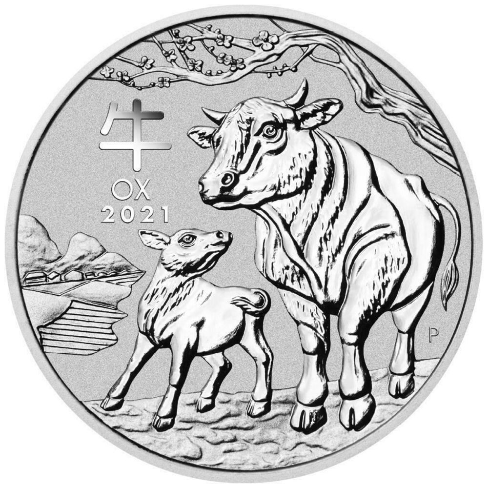 2021 5oz Australian Lunar Coin Series III Year of the Ox Silver Coin