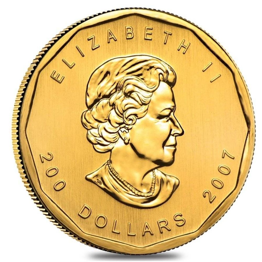 2007 1oz .99999 SUPER FINE Gold $200 Canada Maple Leaf - Carded