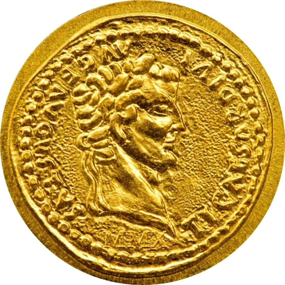 2010 Palau Roman Empire Tiberius 0.5g .9999 Fine Gold Legal Tender Coin