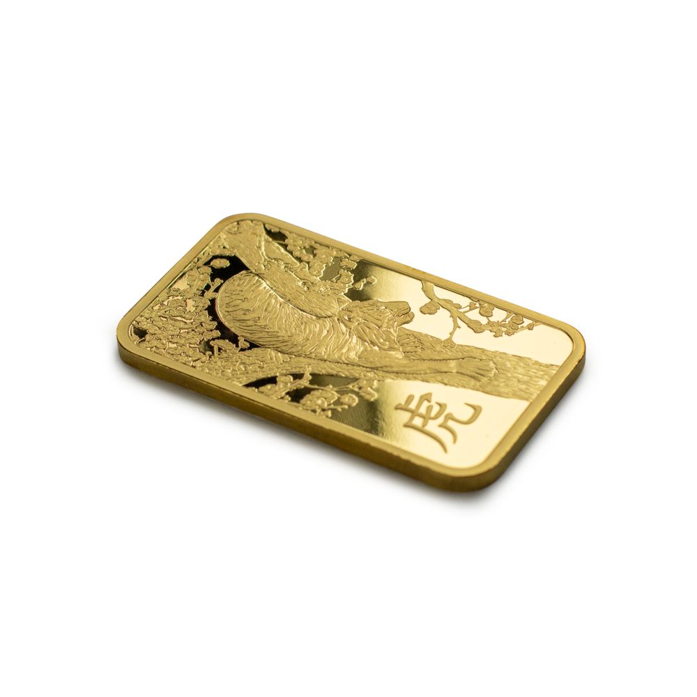1oz PAMP Suisse Lunar Tiger Gold Minted Bar (2022)