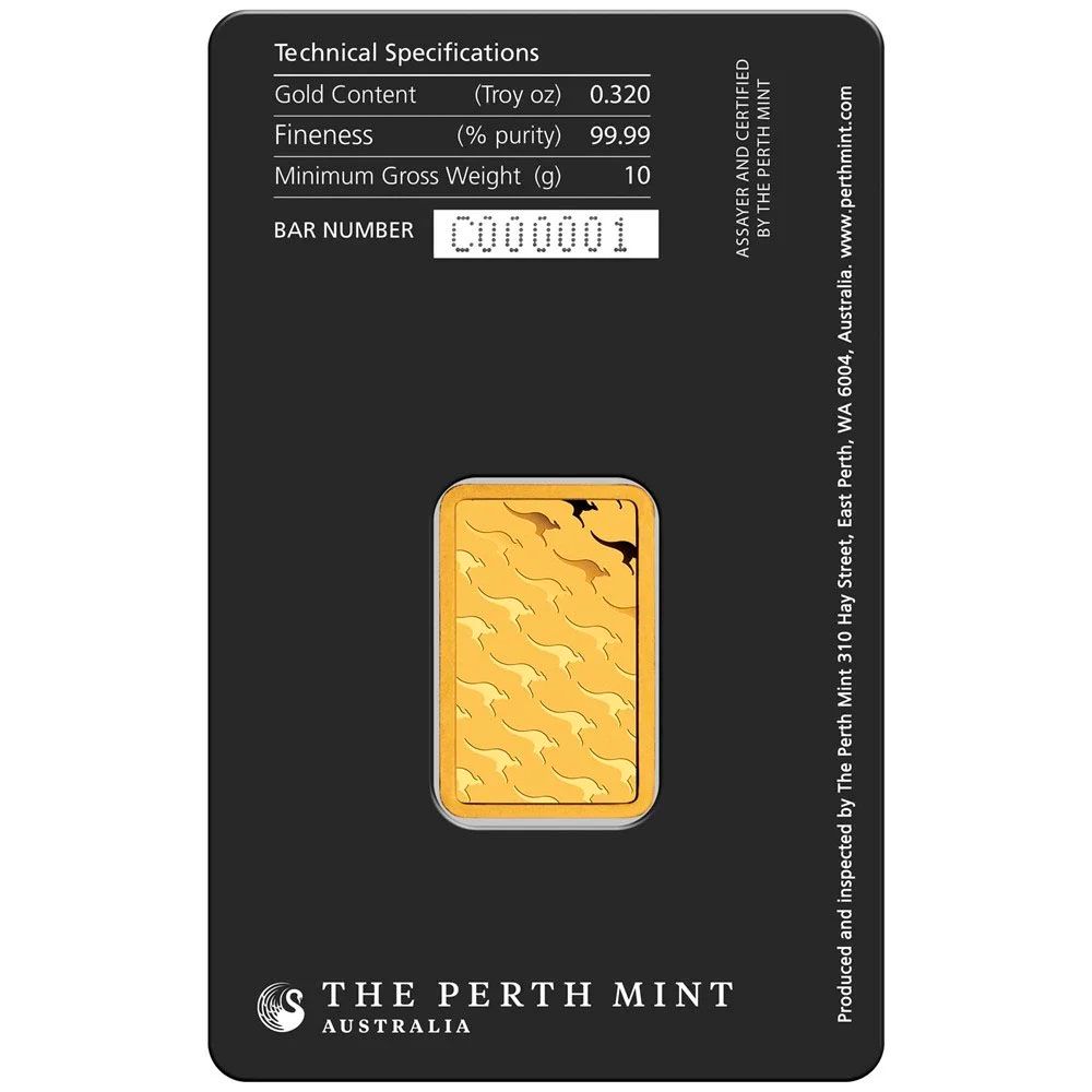 10g Perth Mint Gold Minted Bar