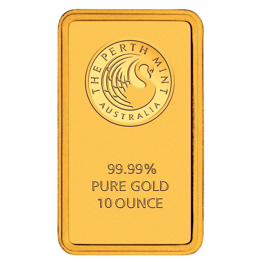 10oz Perth Mint Gold Minted Bar (Out of Packaging)