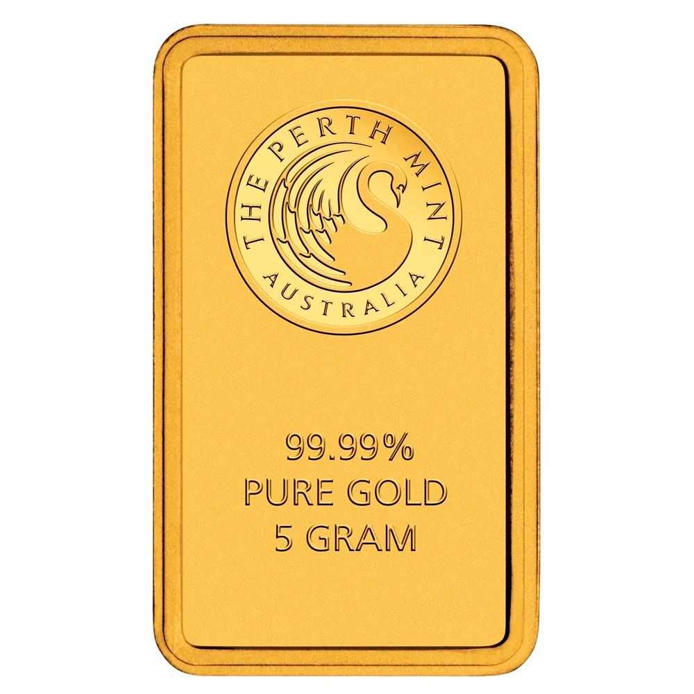 5g Perth Mint Gold Minted Bar