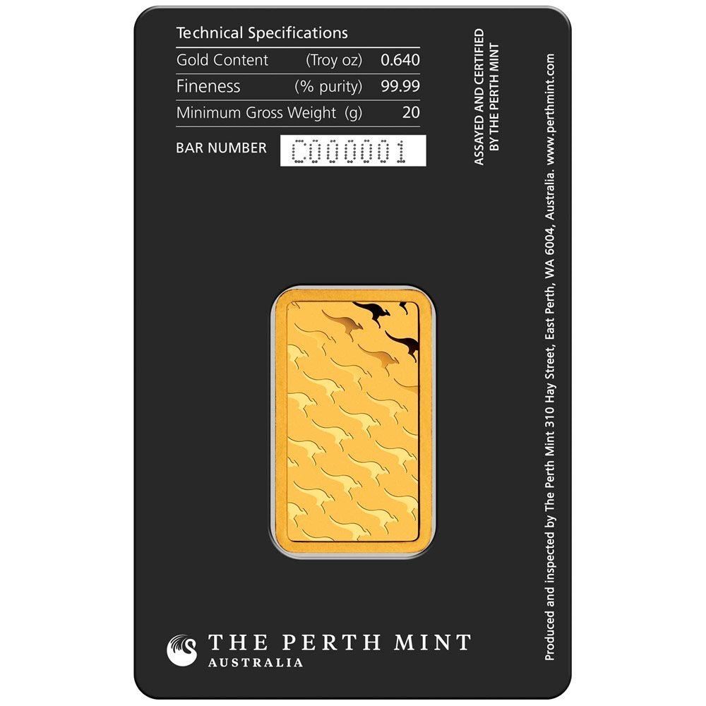 20g Perth Mint Gold Minted Bar