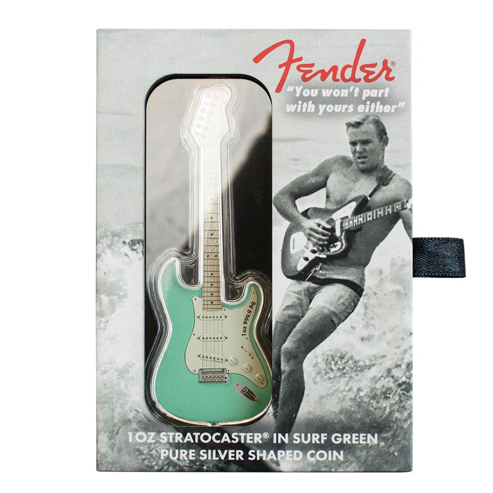 2022 PAMP Fender Stratocaster Guitar 1oz .999 Silver Coin