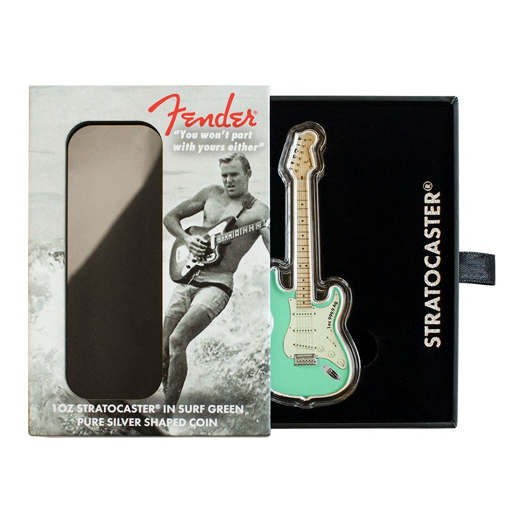 2022 PAMP Fender Stratocaster Guitar 1oz .999 Silver Coin