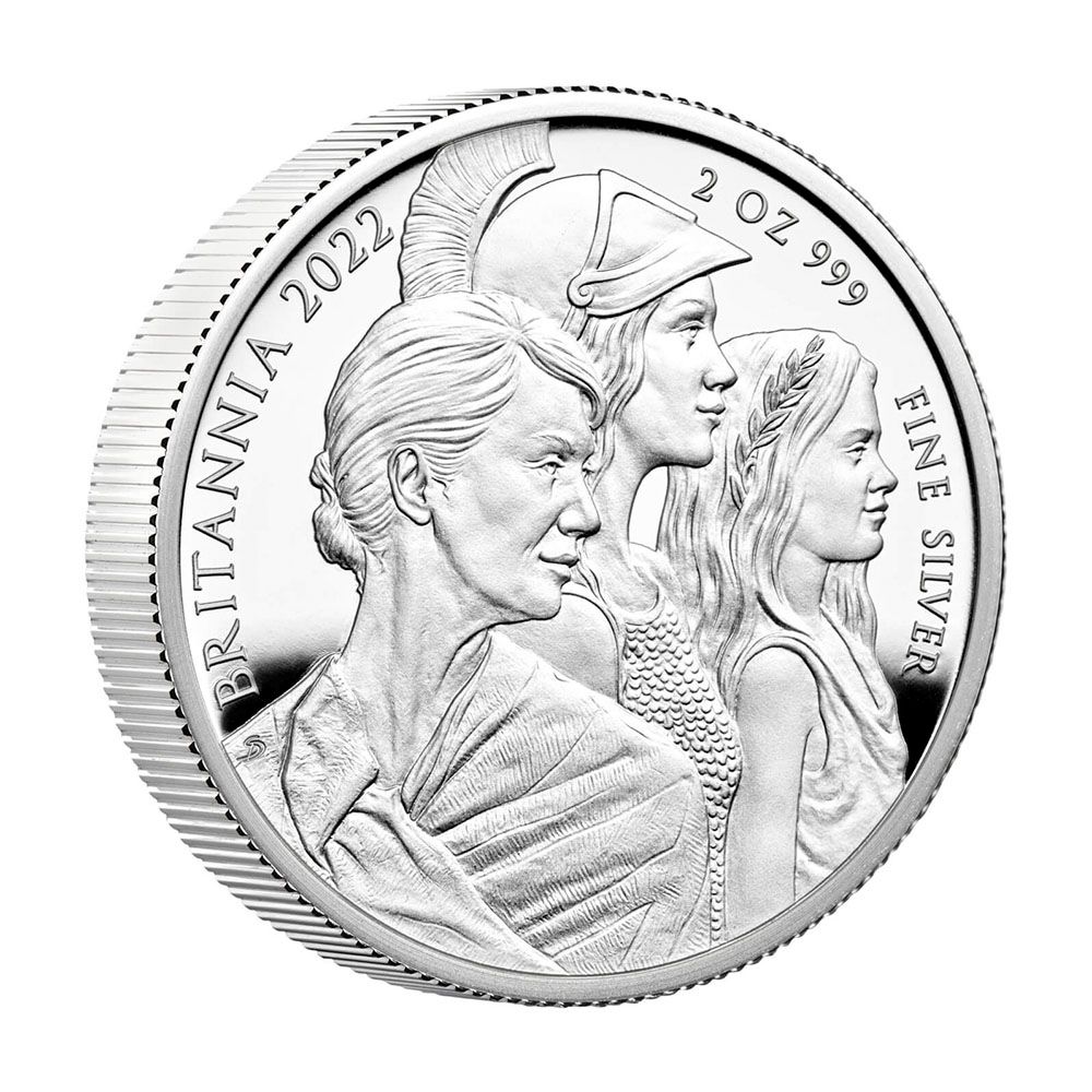 2022 UK 2 oz Silver £5 The Britannia Premium Womanhood Proof Coin - Royal Mint