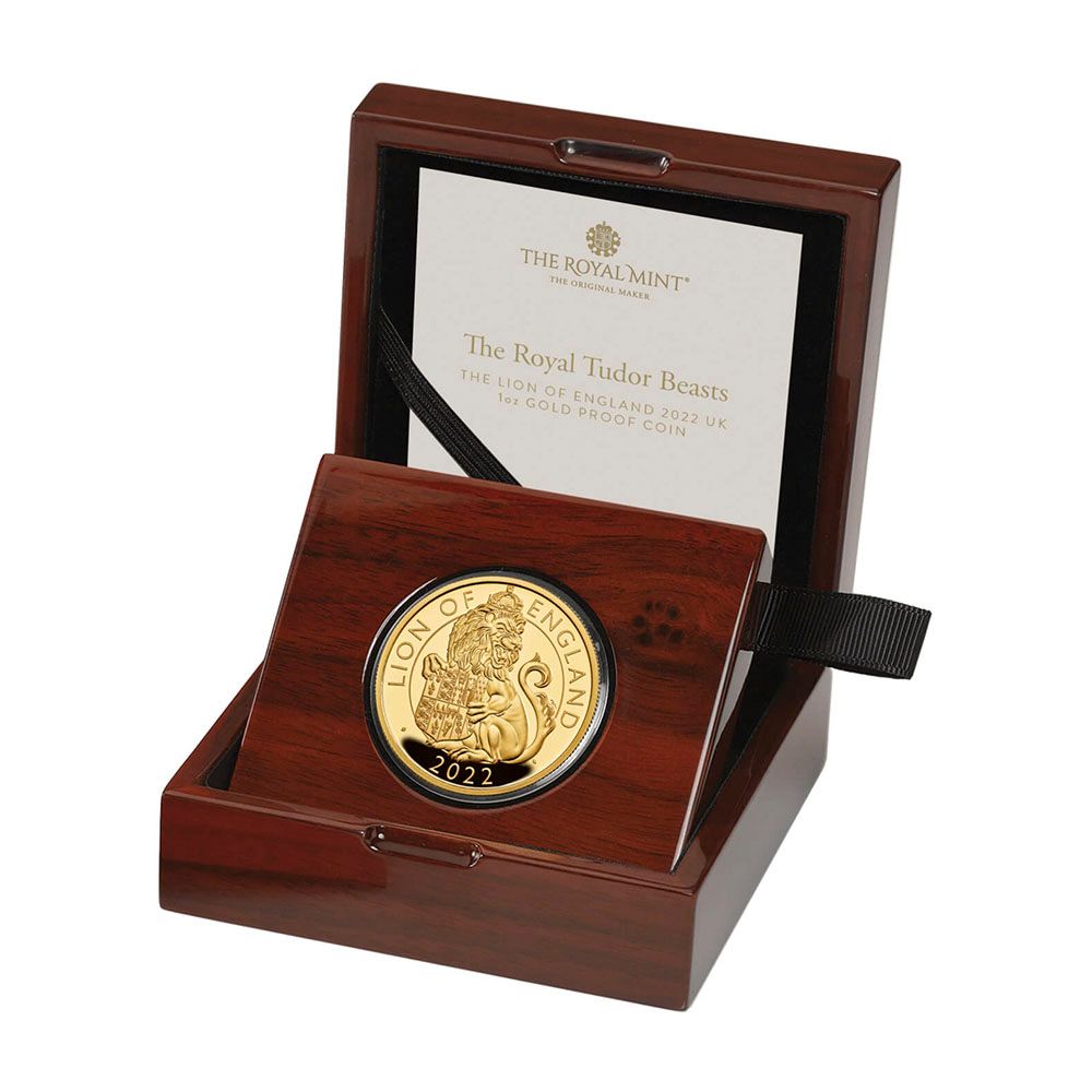 2022 Royal Mint 1oz Gold Proof Coin - Lion of England
