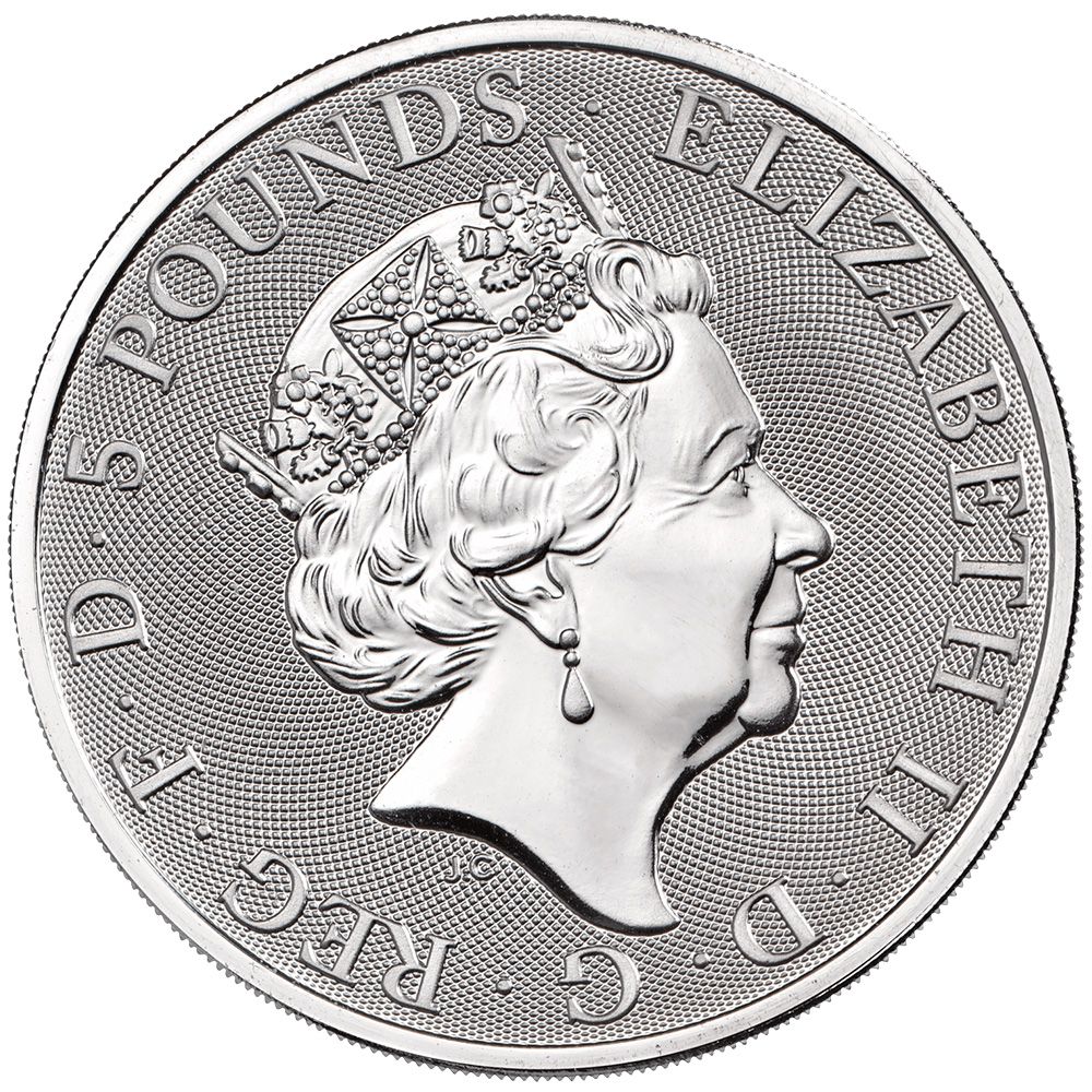 2021 2oz Silver The Queen's Beasts Bullion Coin (Pre-Owned)