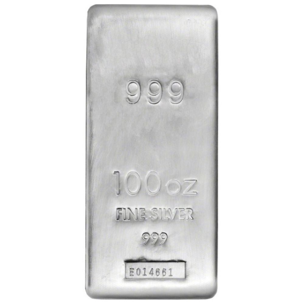 100oz 'Generic Brand' Silver Cast Bar